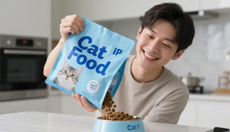 现代家庭场景下的高端宠物食品包装设计应用，展现人宠情感连接 - 奥扬宠物品牌设计公司案例